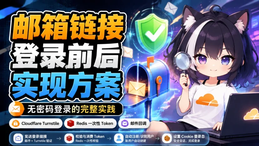 邮箱 Magic Link 无密码登录设计：一次性 Token 与安全边界封面图