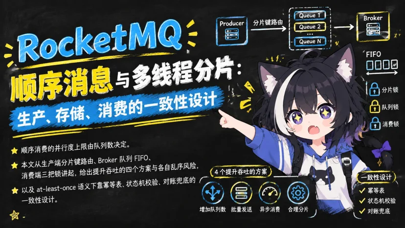 RocketMQ 顺序消息与多线程分片：生产、存储、消费的一致性设计封面图