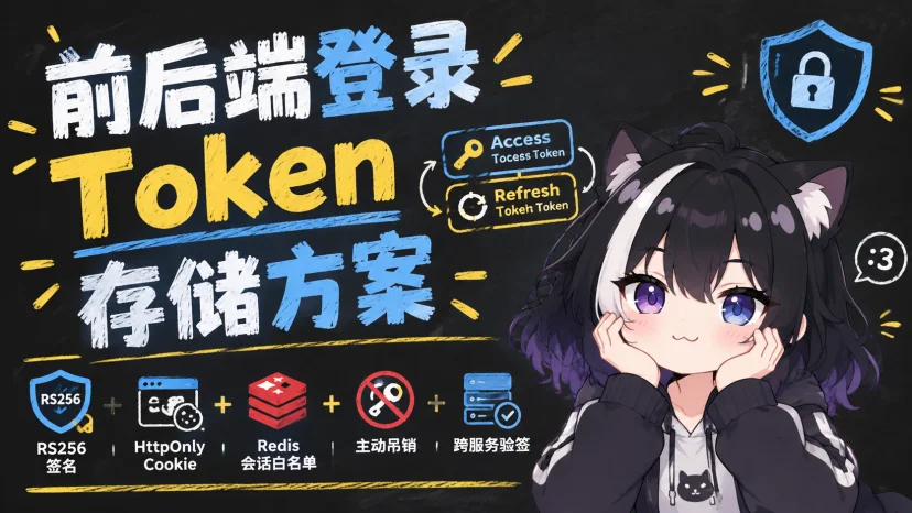 前后端 Token 存储方案：RS256、HttpOnly Cookie 与主动吊销封面图